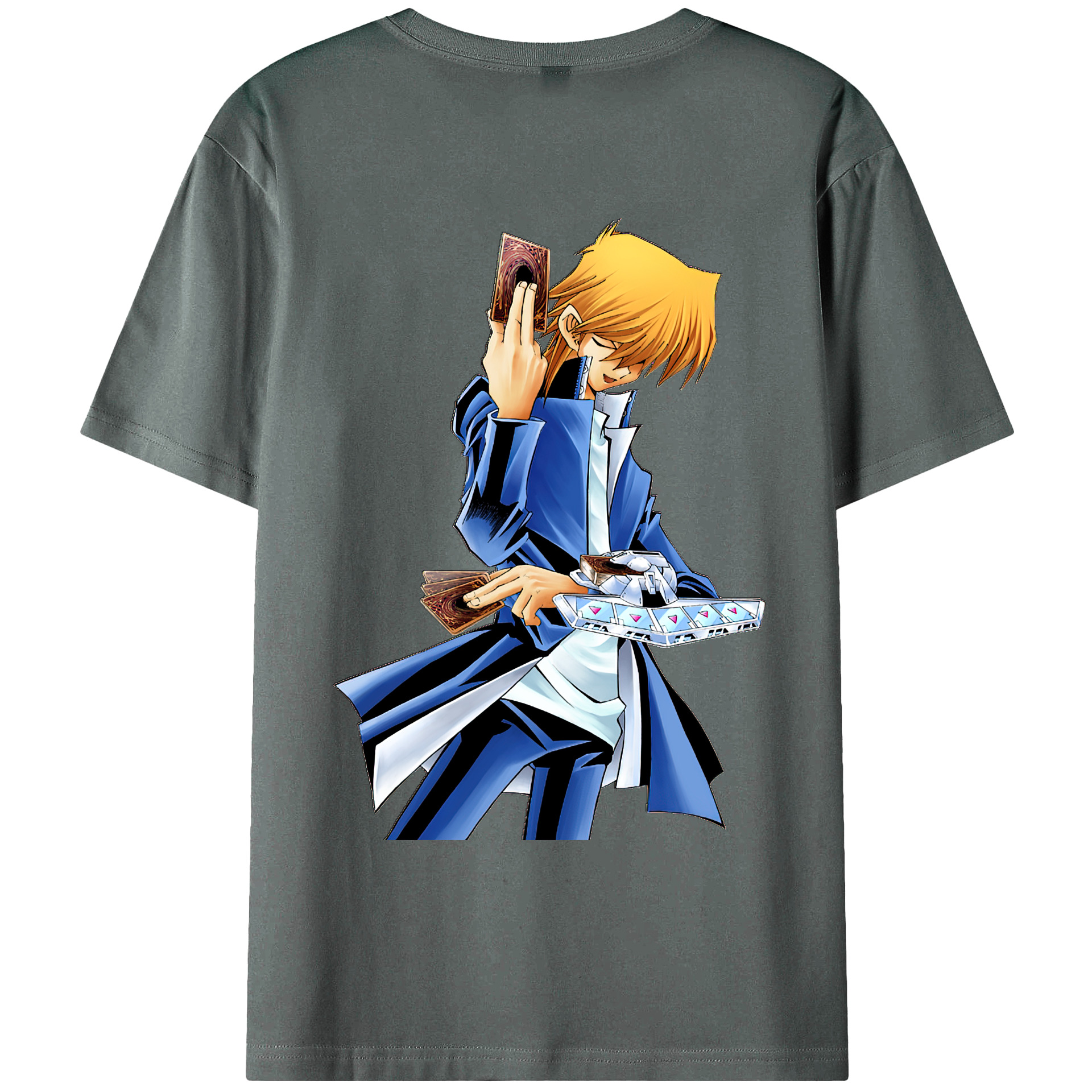 （画像用） 遊☆戯☆王 Yu-Gi-Oh! 綿100％ メンズ半袖Tシャツ（バックプリント） 通気性